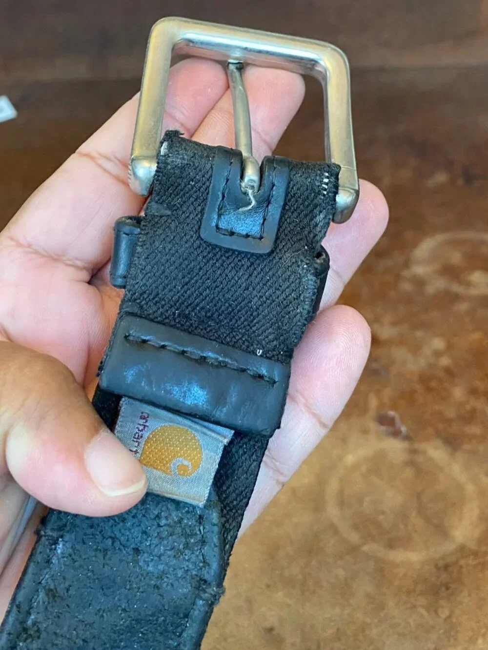 Carhartt Men’s Belt Size 40 Leather Distressed Black